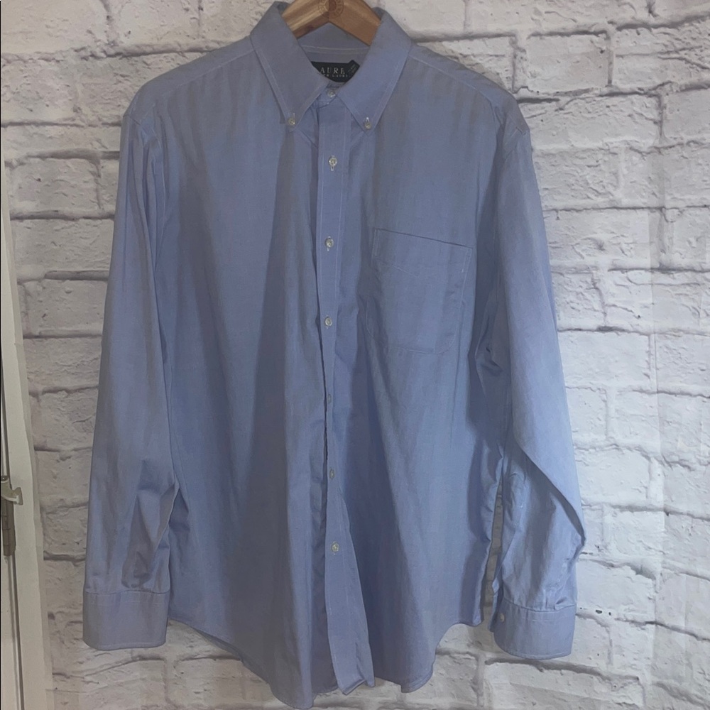 Lauren Ralph Lauren Blue button up long sleeve dress shirt/button down Oxford